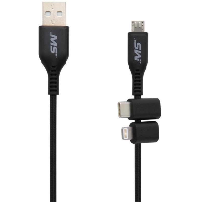 MobileSpec 6 ft. Lightning, USBC and MicroUSB to USBA Charging Cable