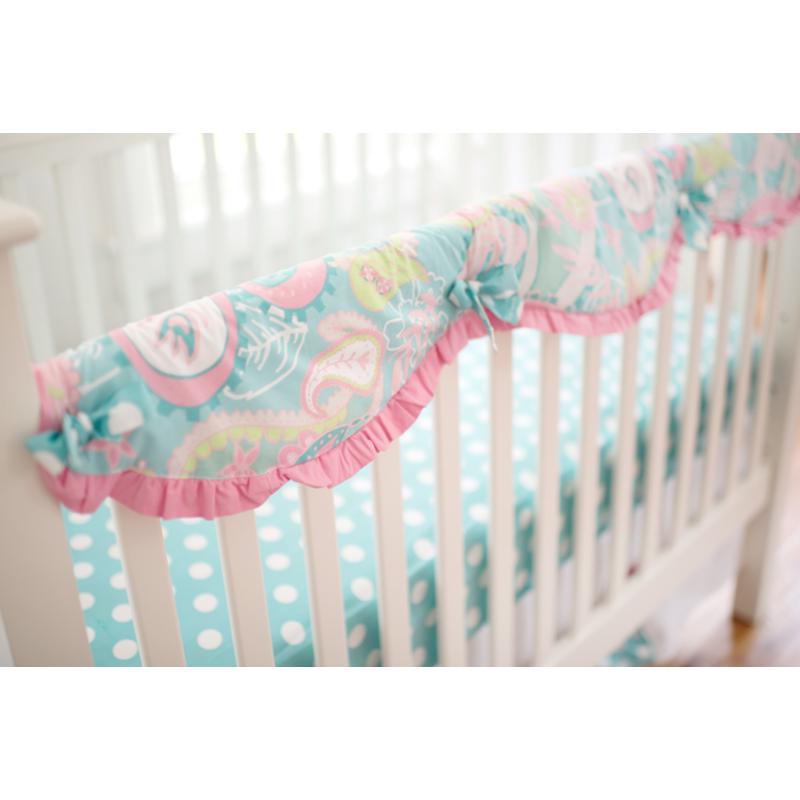 My Baby Sam Pixie Baby in Aqua Crib Rail Cover
