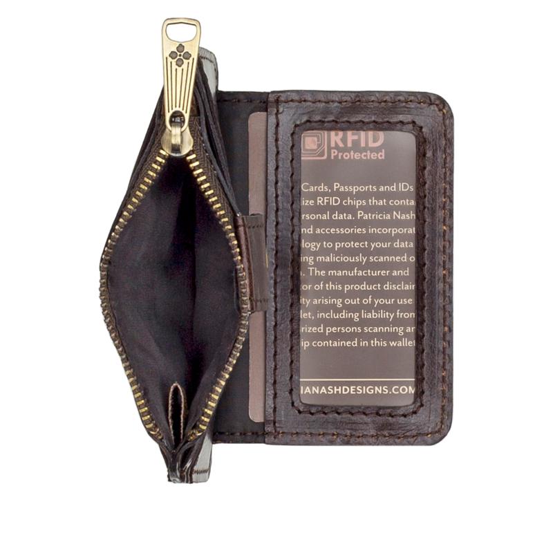 patricia nash black wallet