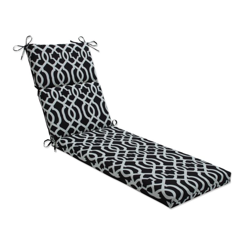 Pillow Perfect Chaise Lounge Cushion   New Geo Black/White   7529503