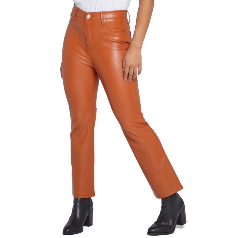 faux leather cropped pants