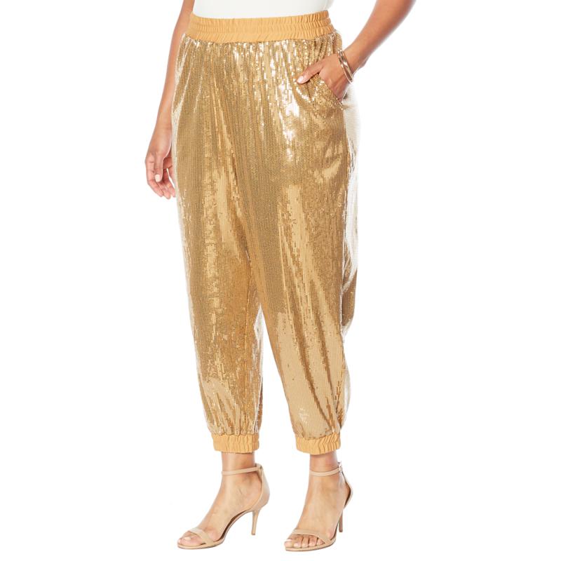 sequin jogging pants