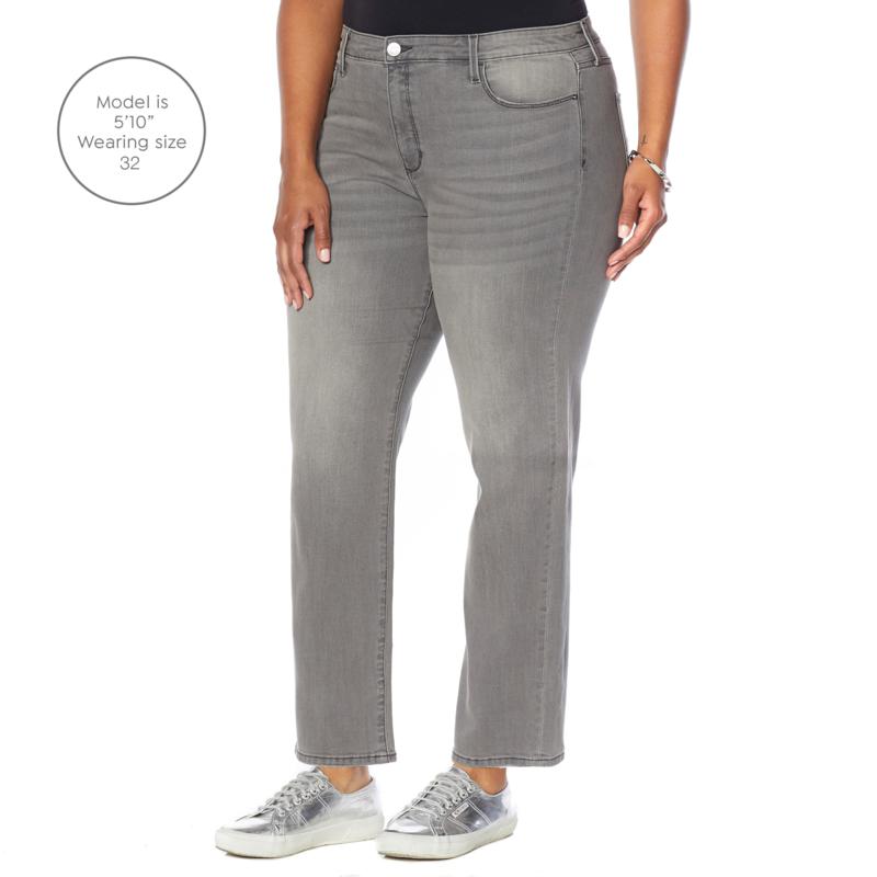 (HSN) Skinnygirl Celeste StraightLeg HighRise Jean 770183