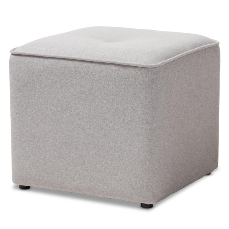 Wholesale Interiors Corinne Fabric Upholstered Ottoman