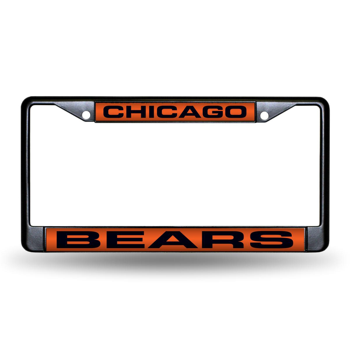 Black Laser Chrome License Plate Frame Chicago Bears 7574750 HSN