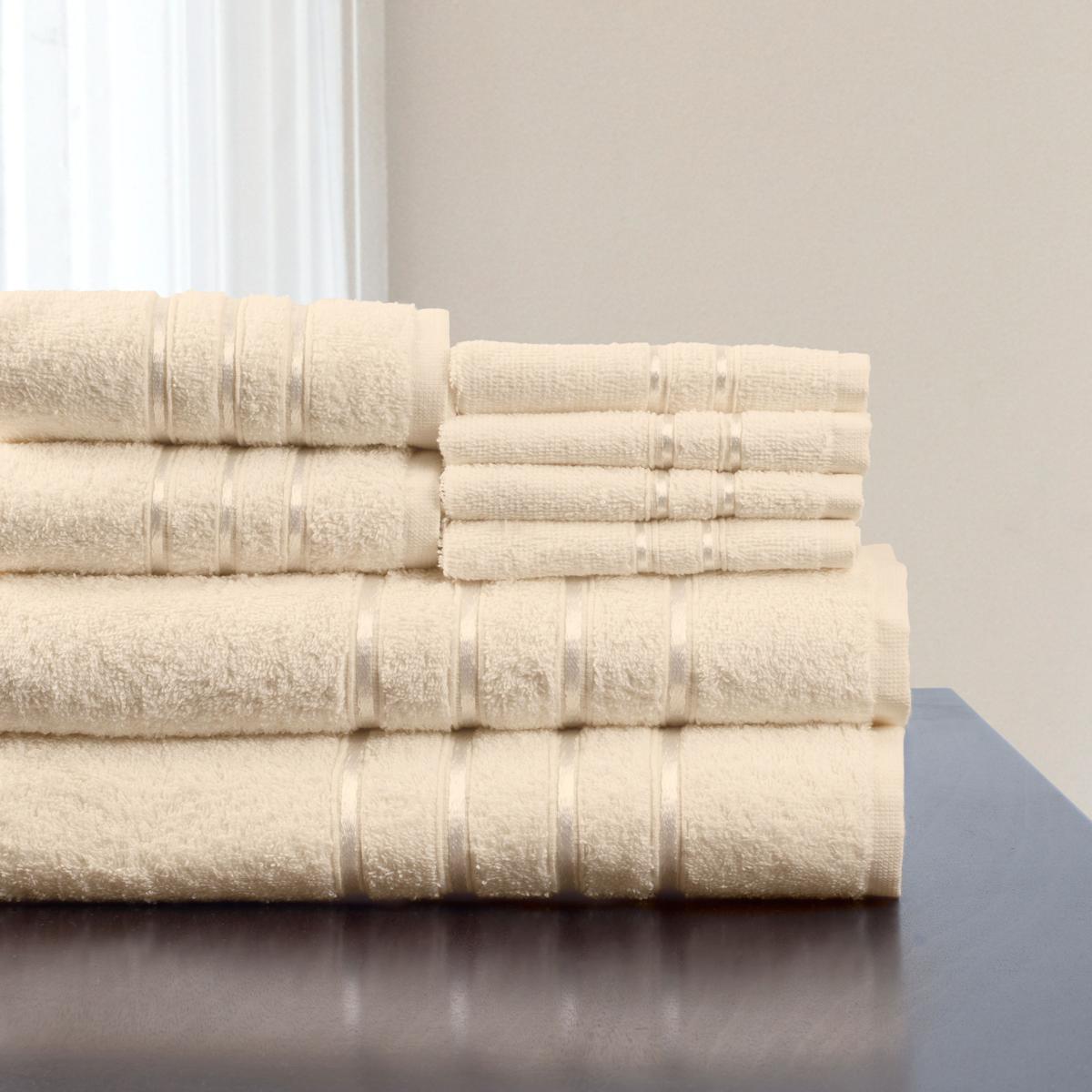 Lavish Home 100 Cotton Plush 8piece Bath Towel Set 8365551 HSN