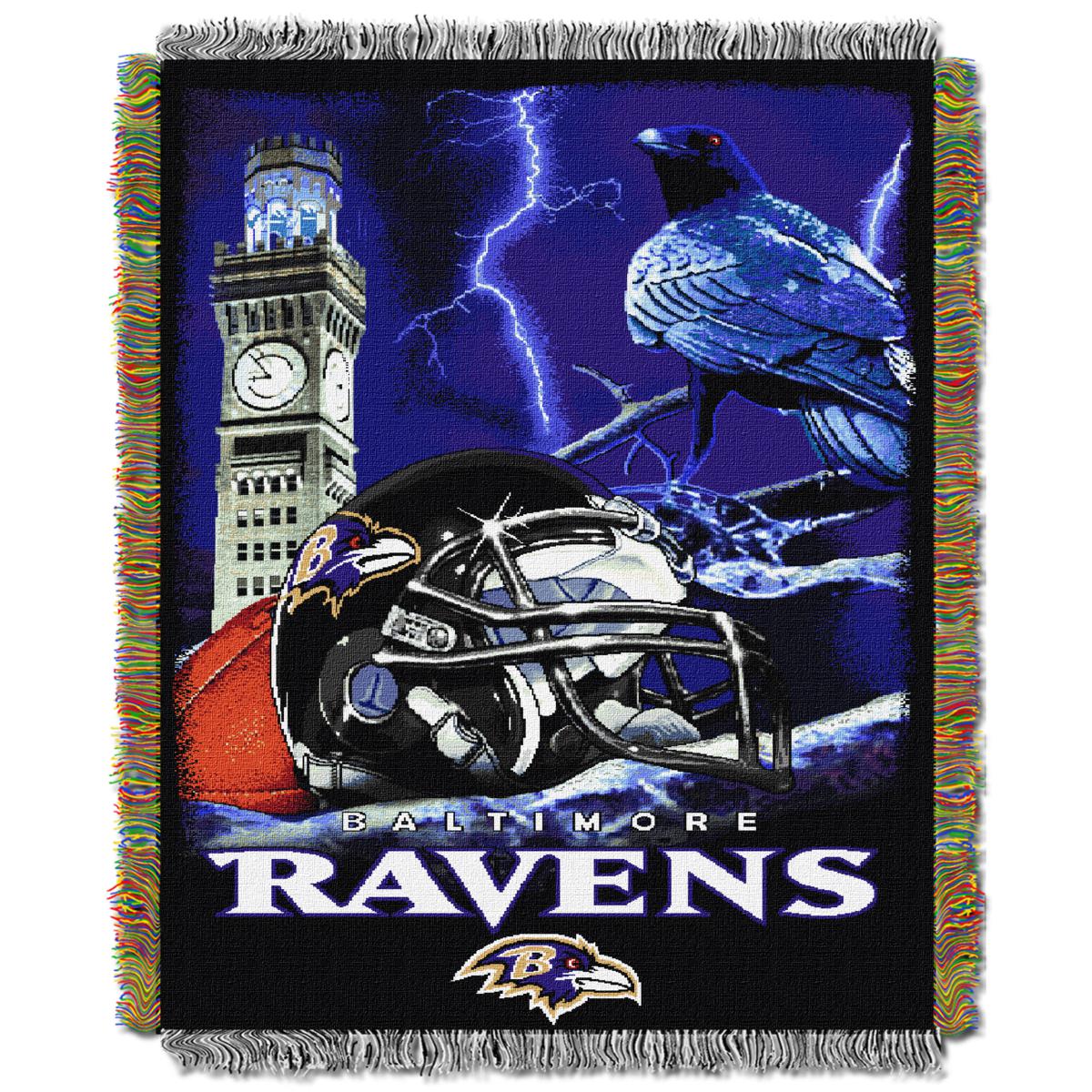 Officially Licensed NFL Home Field Advantage Throw Blanket - Ravens ...