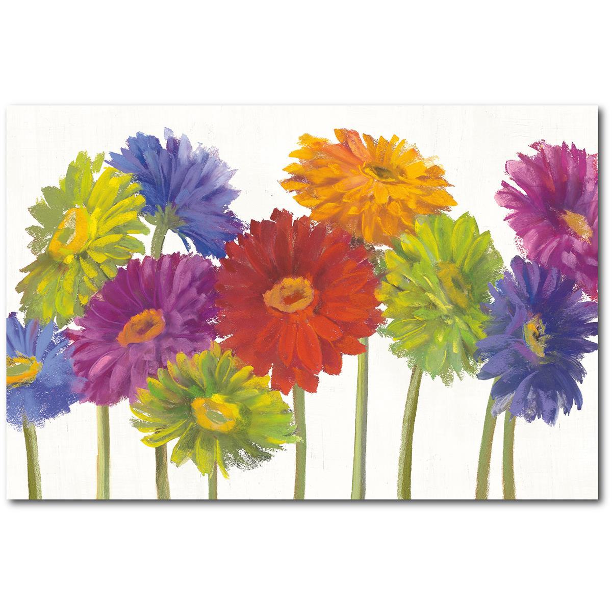 Courtside Market Colorful Gerbera Daisies Canvas Wall Art 18" x 26