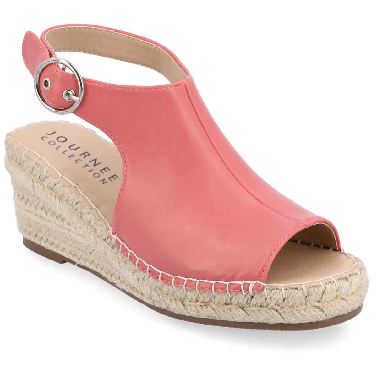 Journee Collection Women's Crew Wedge Sandal 20136349 HSN