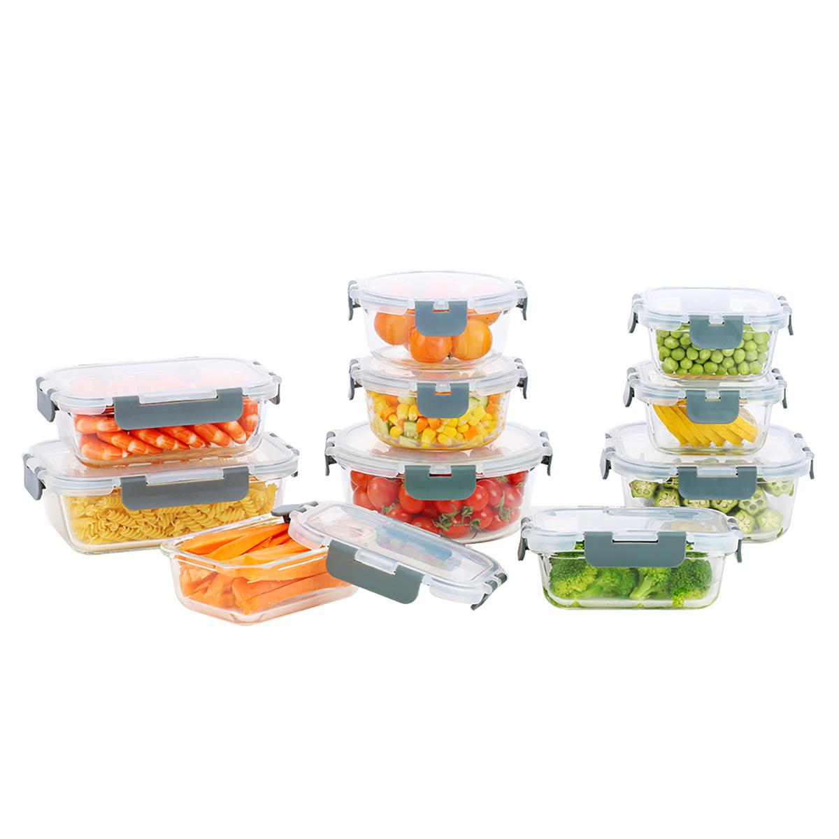 Gourmet Edge 20piece Glass Food Storage Set 20164619 HSN