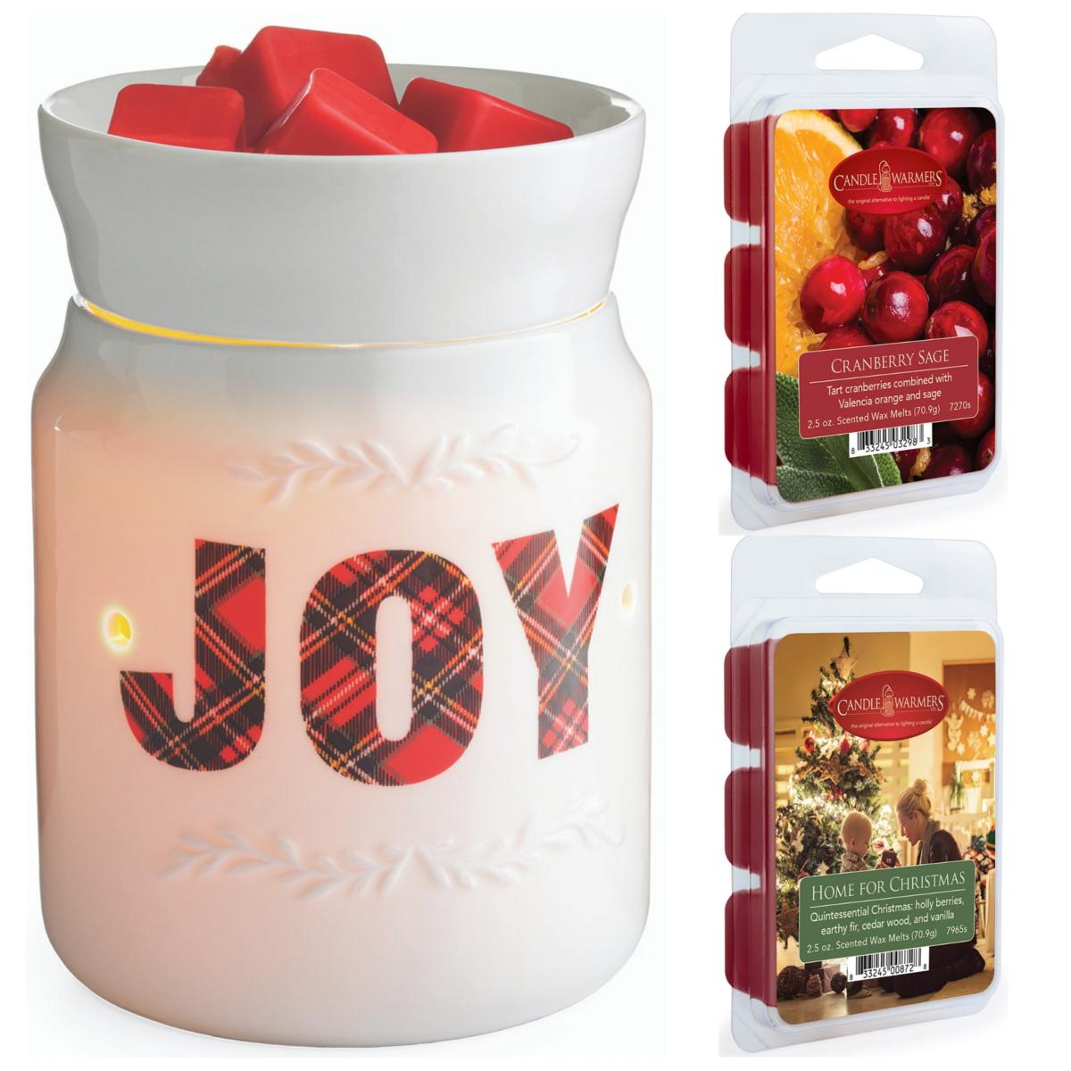 Candle Warmers Joy Wax Warmer with 2pack 2.5 oz. Wax Melts 20239111