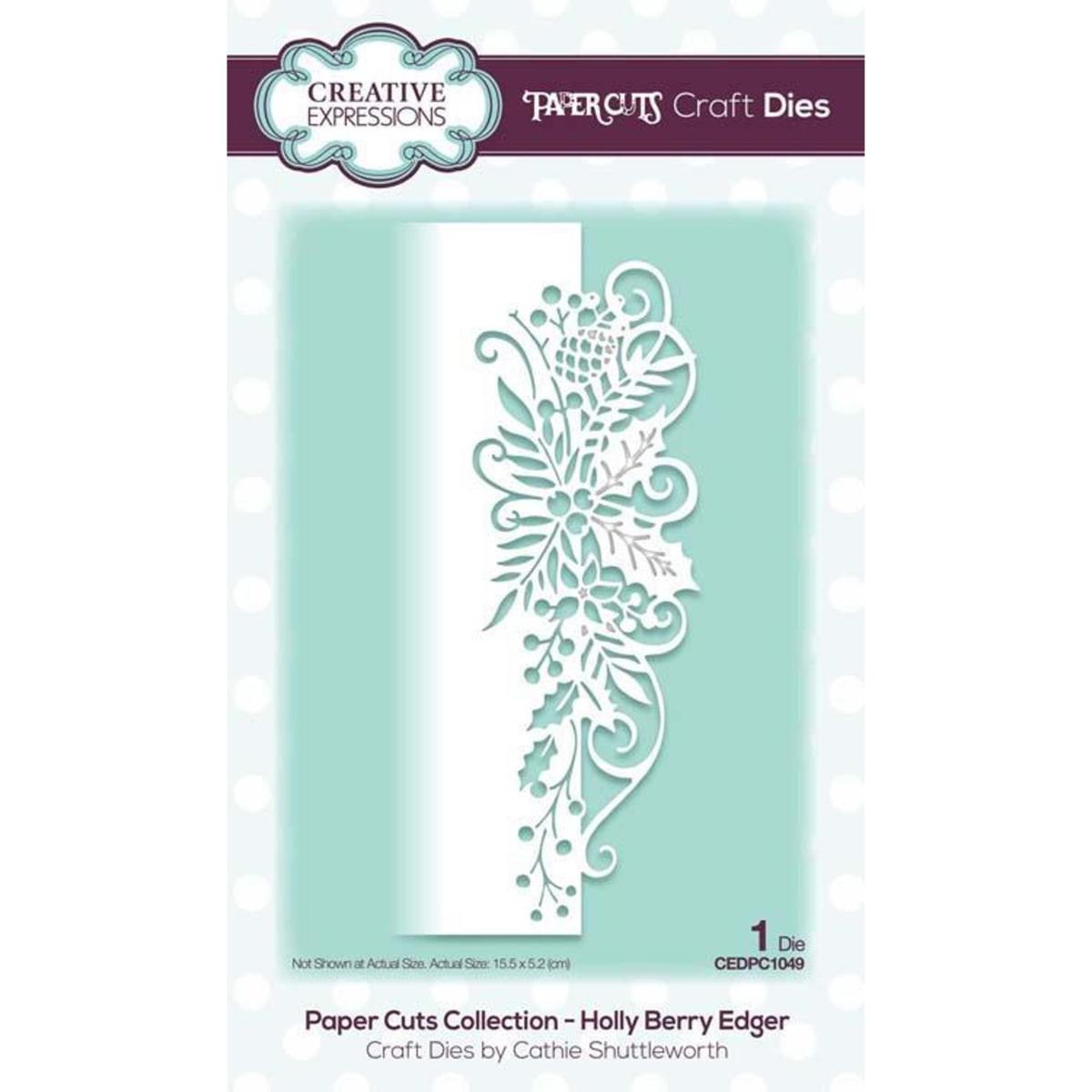 Creative Expressions Paper Cuts Collection Holly Berry Edger Craft Die ...