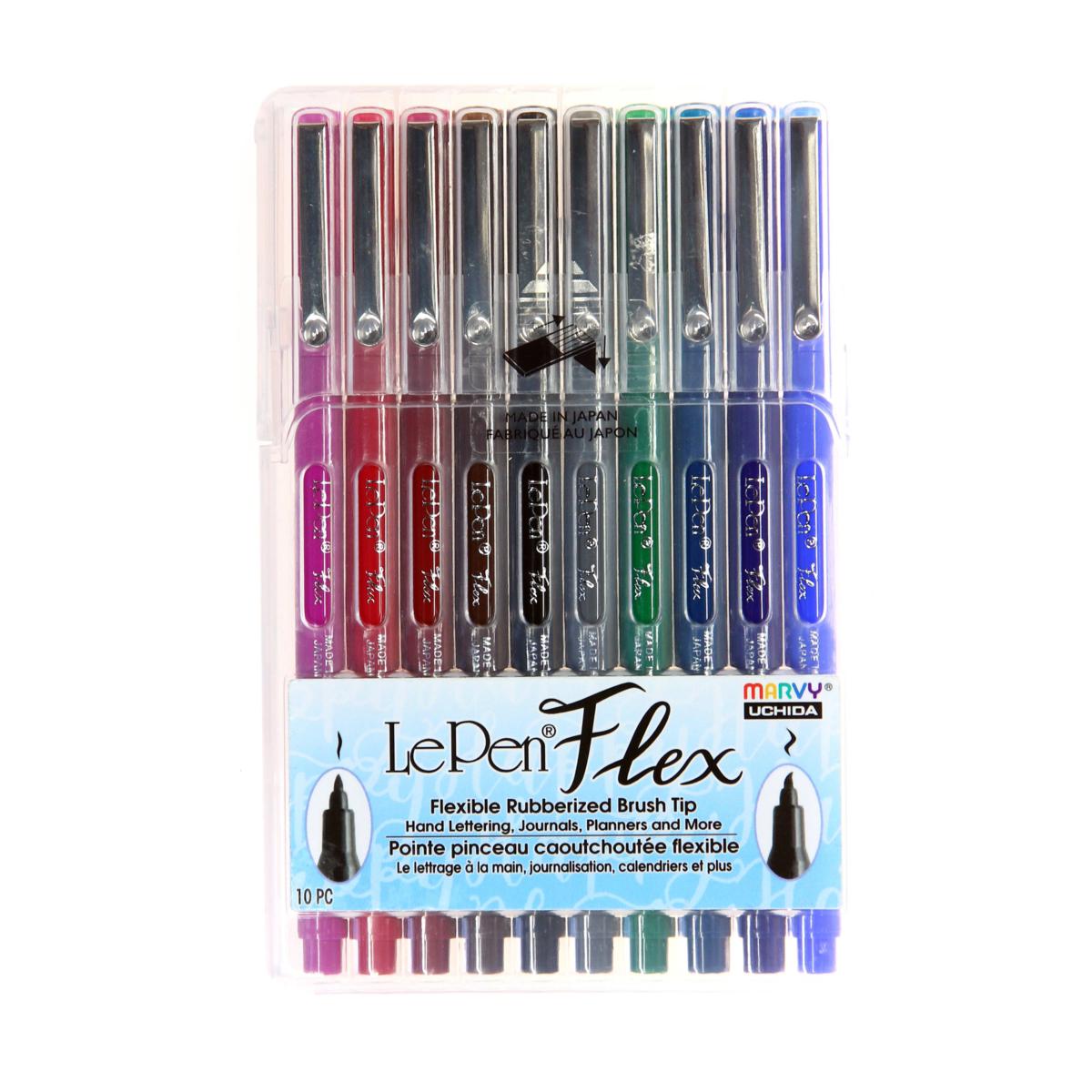 Marvy Uchida Le Pen Flex Pens Brush Point Primary 20445635 HSN