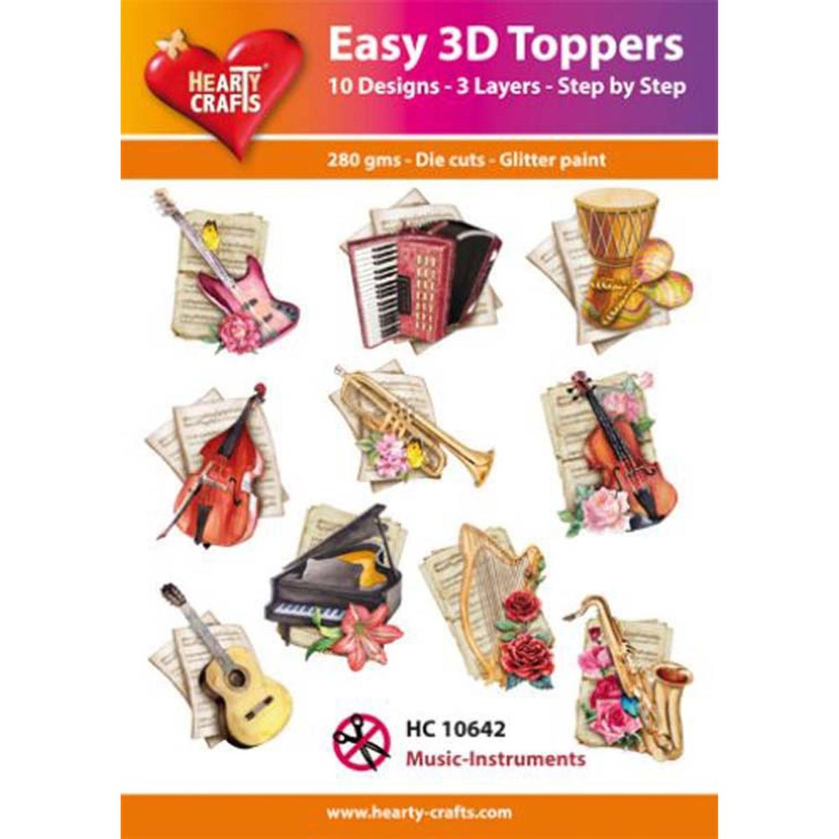 Hearty Crafts Easy 3D Toppers MusicInstruments 20530081 HSN