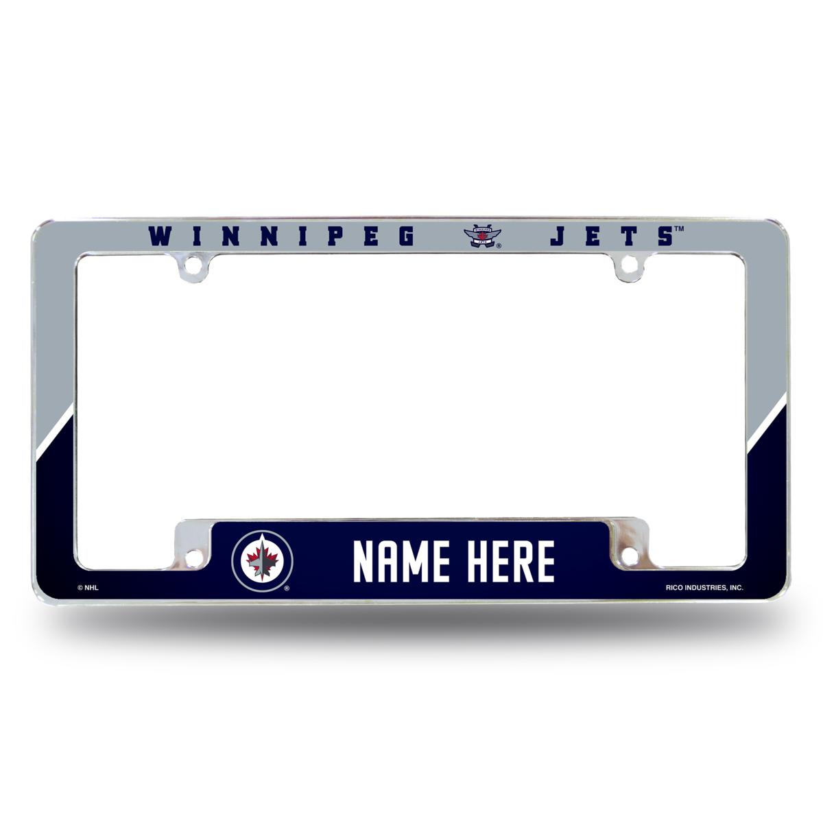 Officially Licensed NHL Rico Chrome License Plate Winnipeg Jets