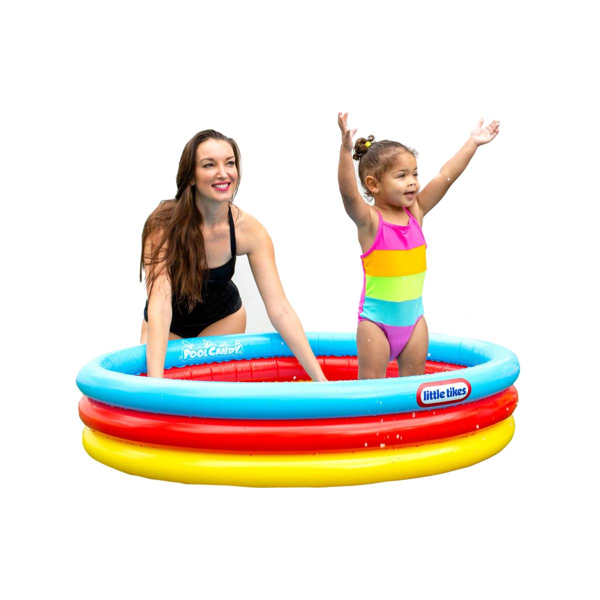PoolCandy Little Tikes Kiddie Pool 3Ring Colors 20594784 HSN