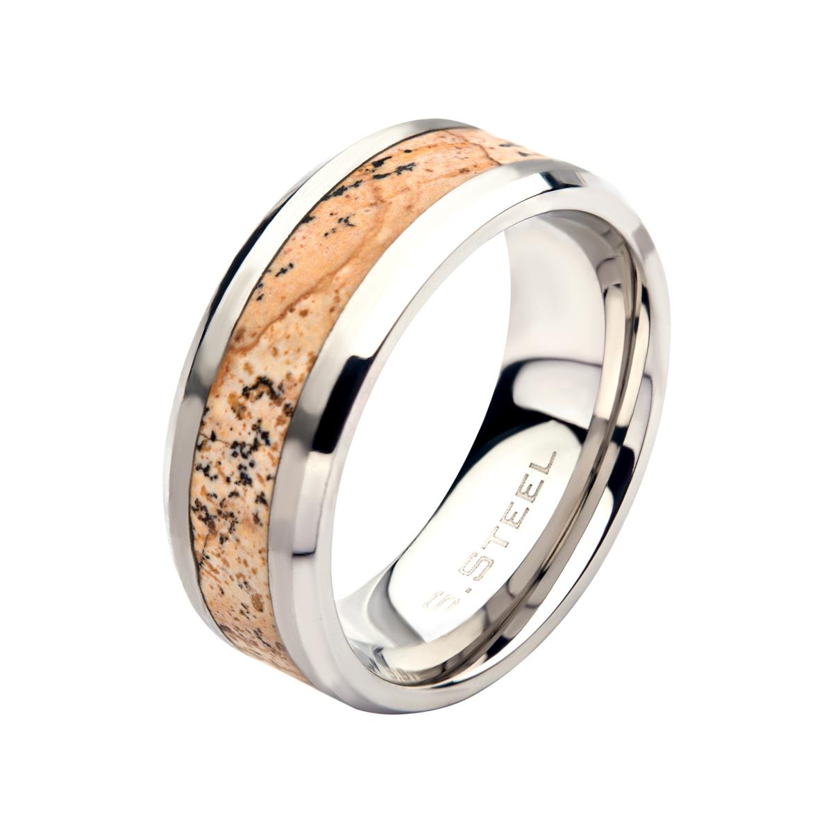 Dante Stainless Steel Men's Stone Inlay Ring - 20619139 | HSN