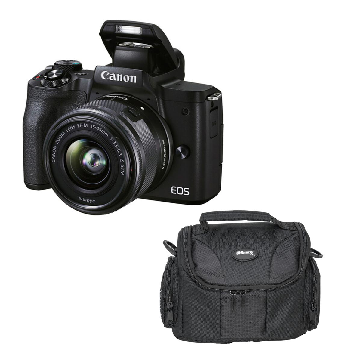 Canon EOS M50 Mark II Mirrorless Digital Camera w/ 1545mm Lens Bundle