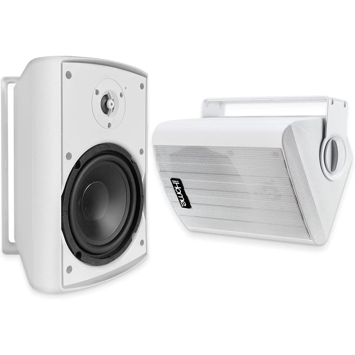 iHOME 4" Bluetooth Waterproof Wall Mounted Speaker Pair - White ...