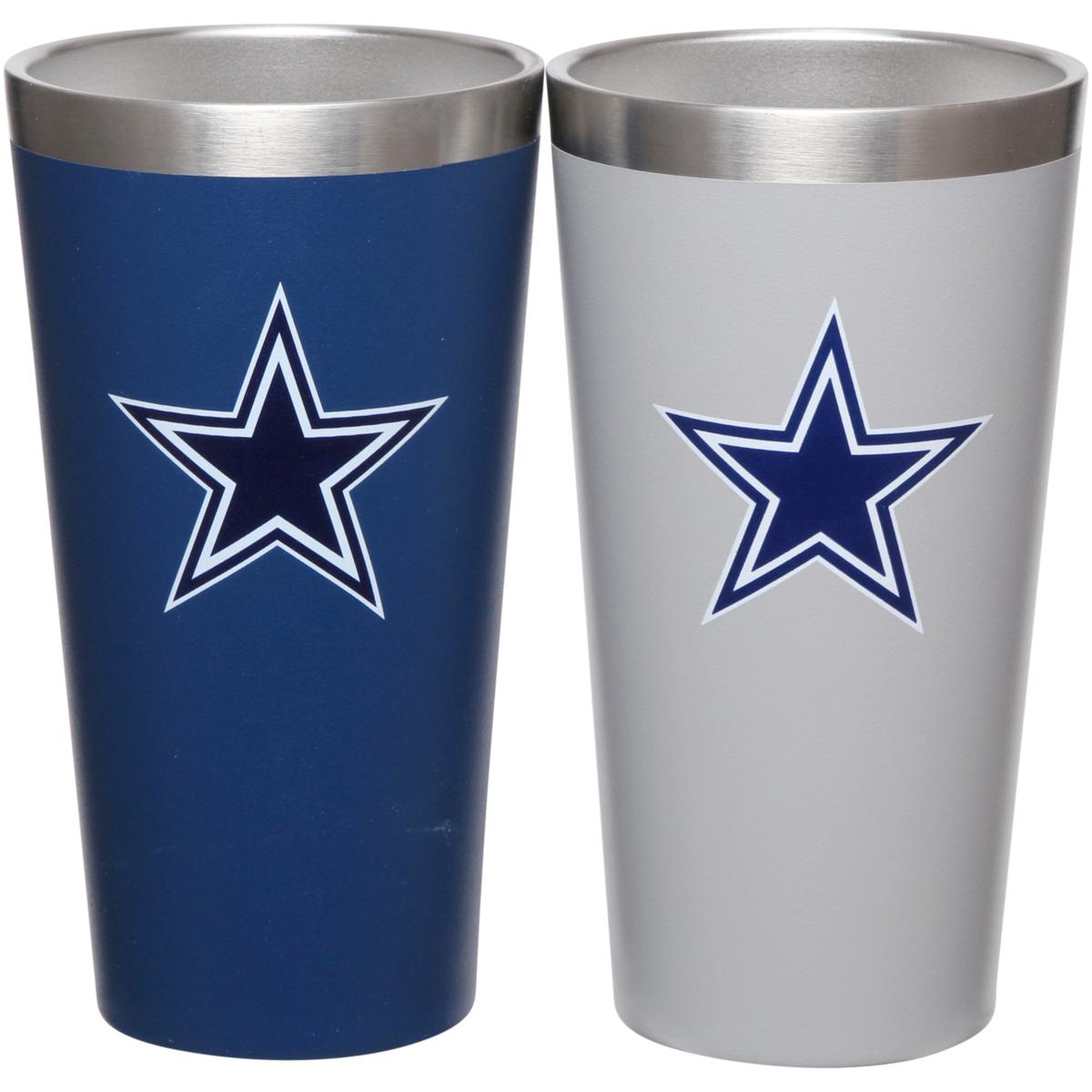 Officially Licensed NFL Dallas Cowboys 2-Pack 16 oz. Pint Glass Set ...