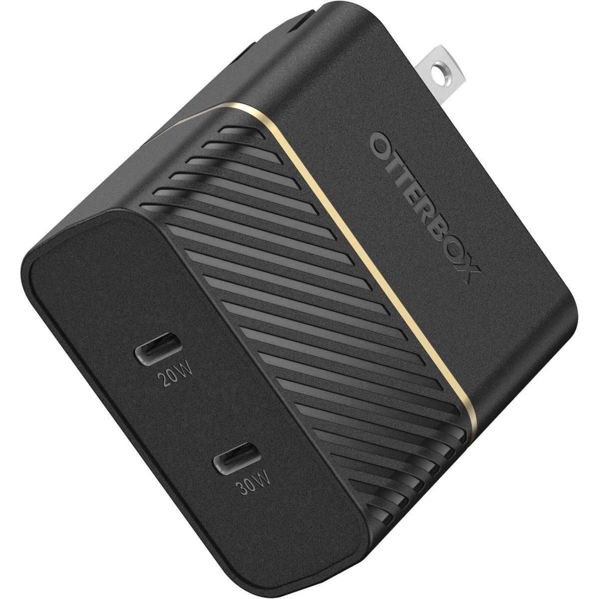 Otterbox 50W Combined Dual USBC Wall Charger Black Shimmer