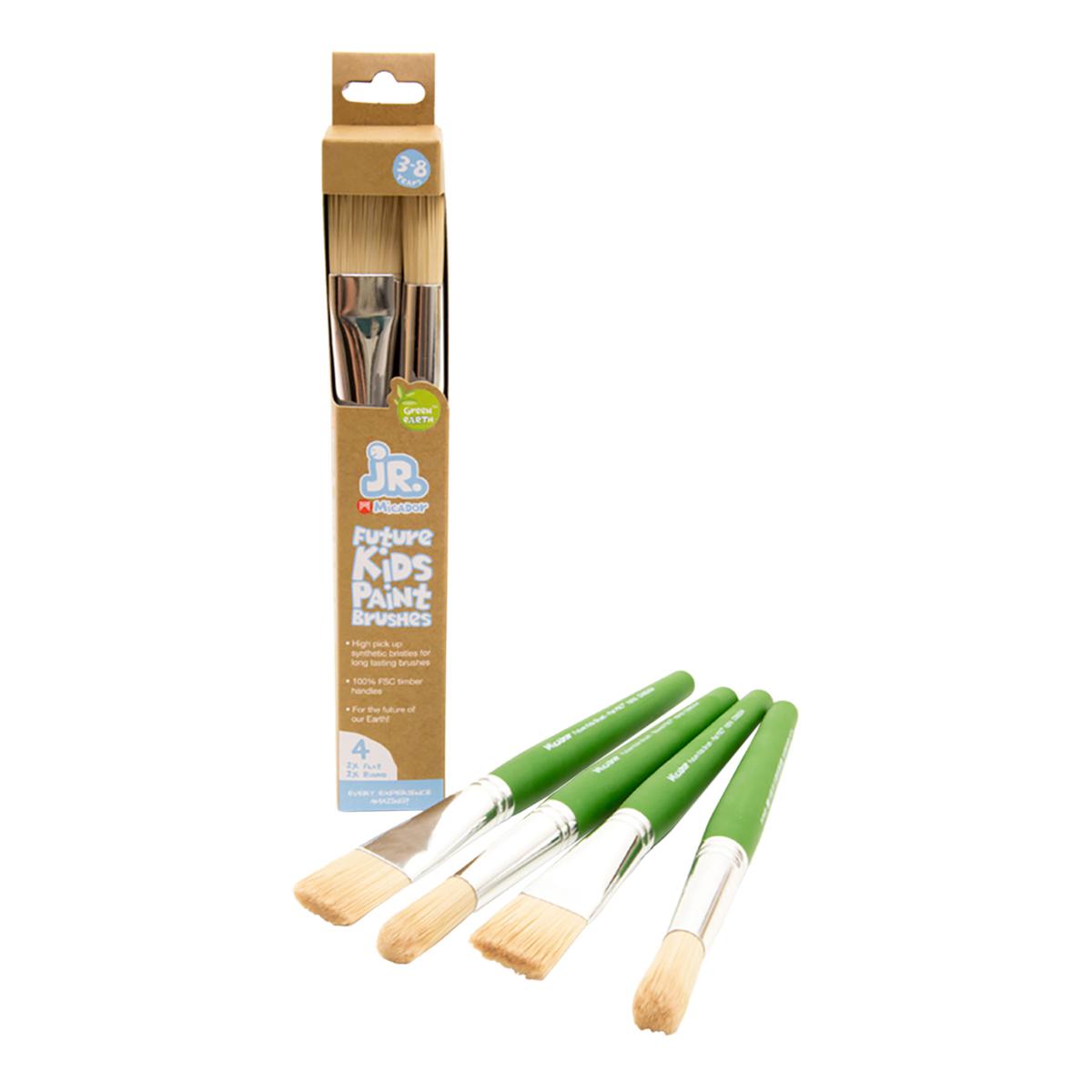 Micador jR. Future Kids Paint Brushes Set, 4Brushes 22235140 HSN
