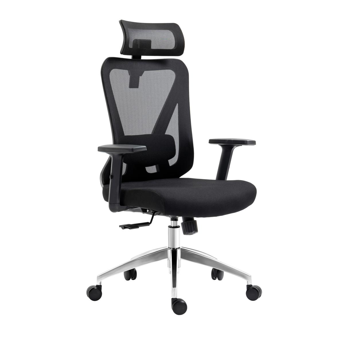 Techni Mobili Truly Ergonomic Mesh Office Chair with Headrest Black