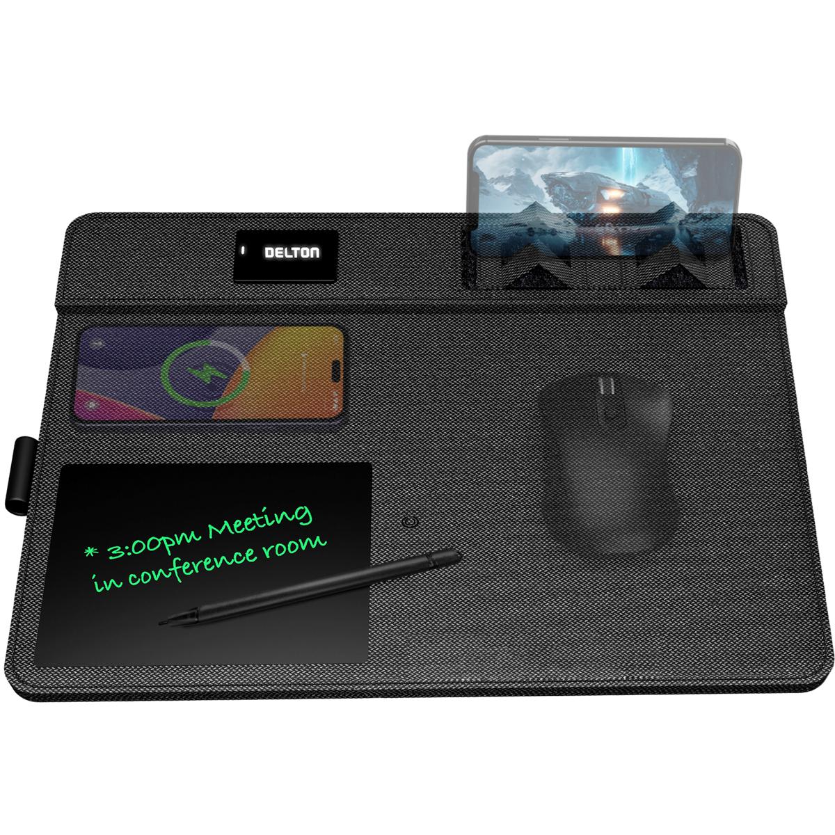 Delton D101 Wireless Charger + Digital Notes Mouse Pad w/ 20W Adapter