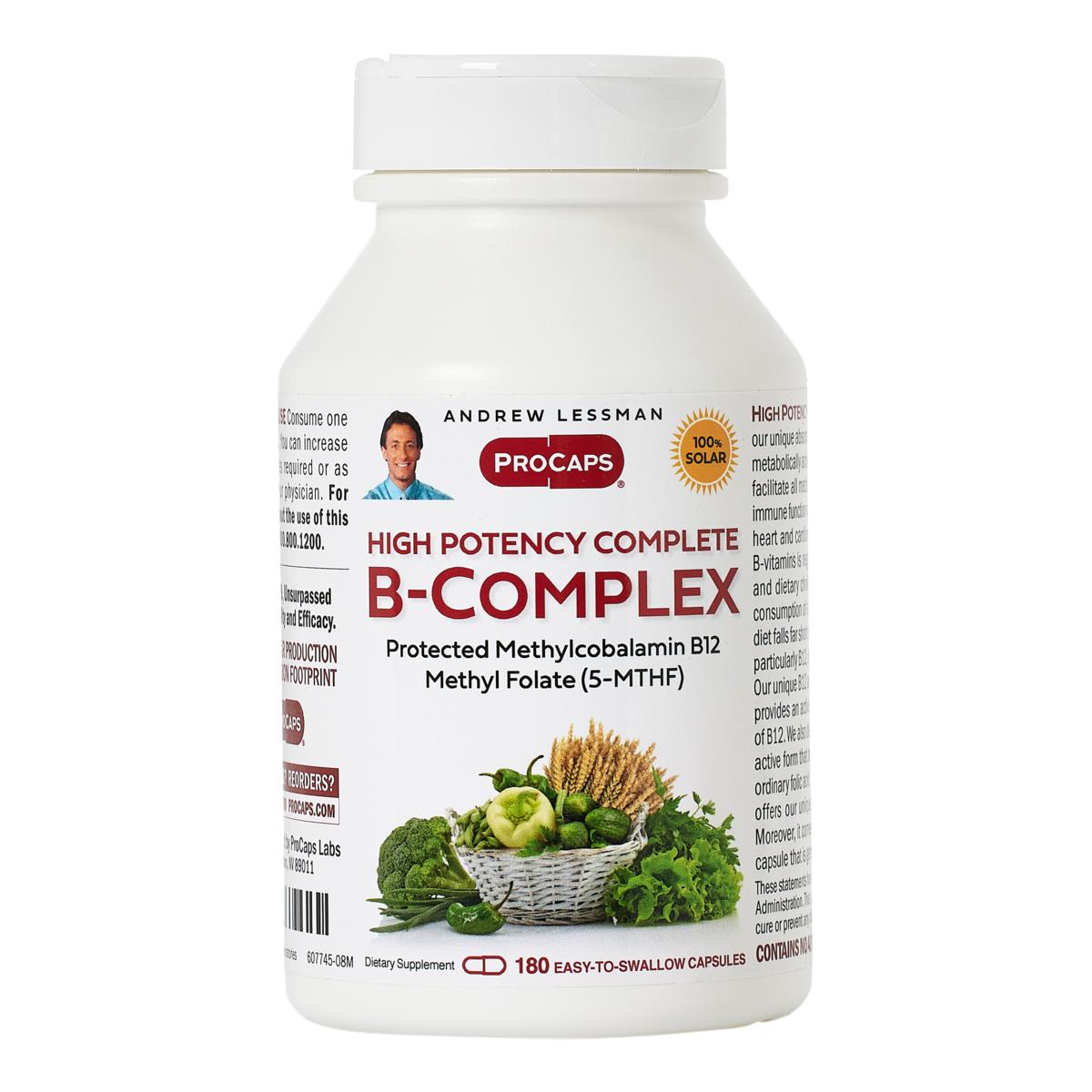 High Potency Complete B-Complex - 180 Capsules - 8253400 | HSN