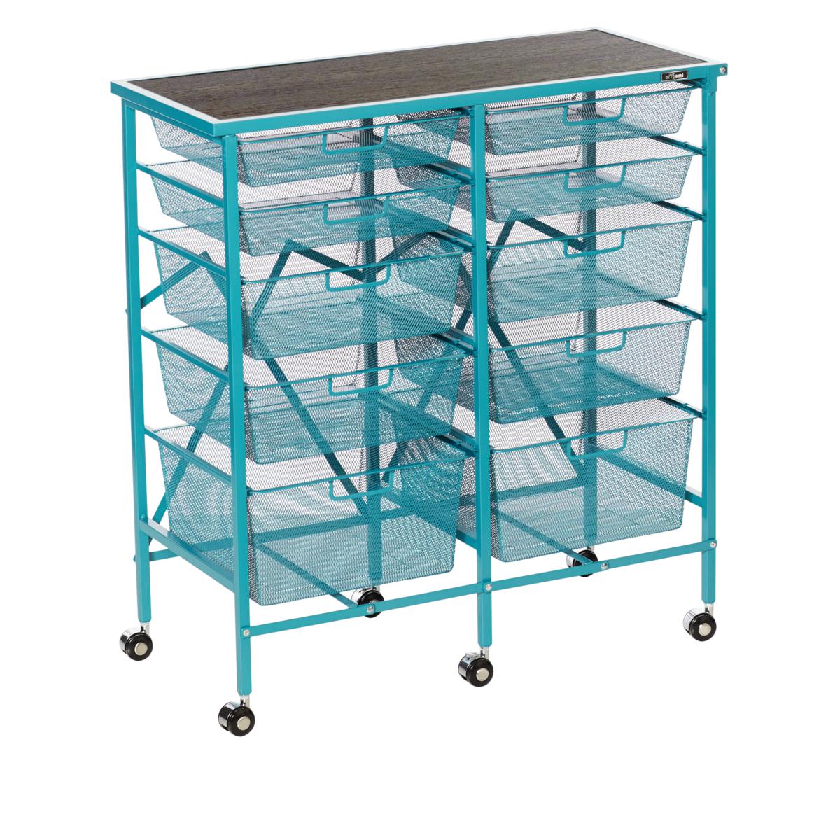 (HSN) Origami 10-Drawer Rolling Cart with Wood Top – TVShoppingQueens