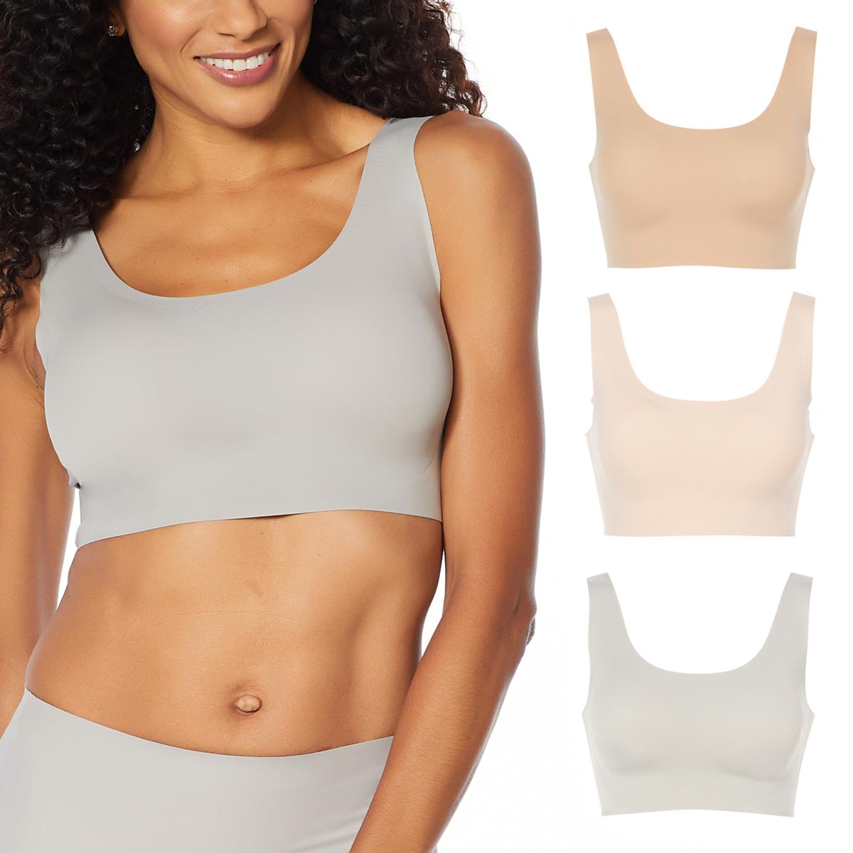 (HSN) Rhonda Shear 3pack Invisible Body Bra with Removable Pads