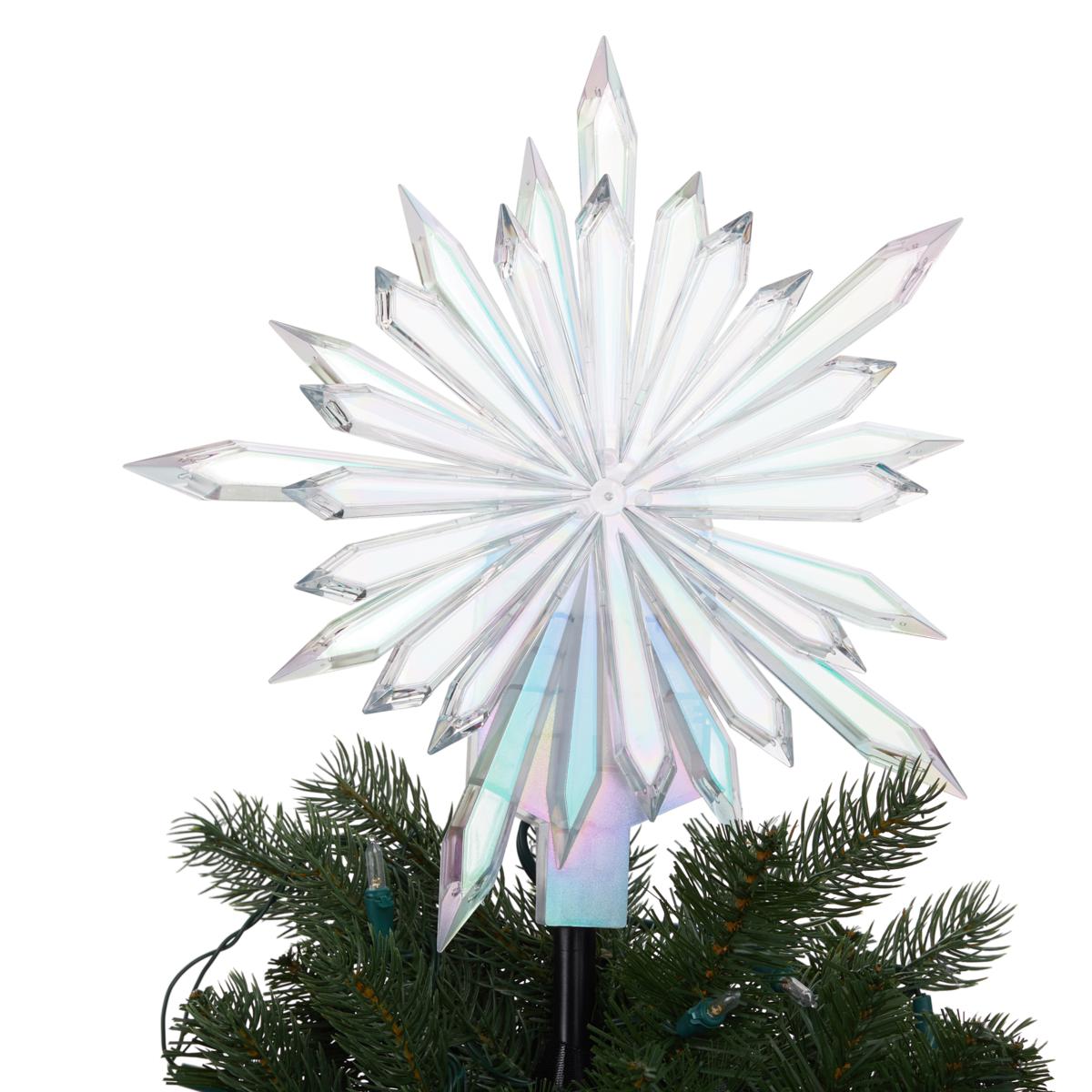 Winter Lane Starburst Projection Christmas Tree Topper 9443179 HSN