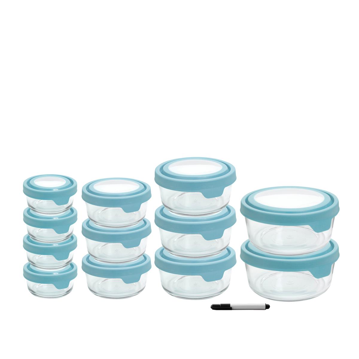 24 piece glass food storage set