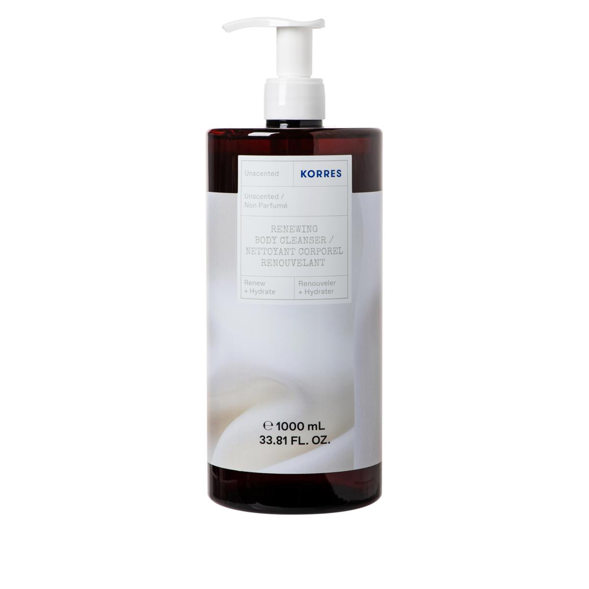 Korres 1Liter Unscented Renewing Body Cleanser 9723832 HSN