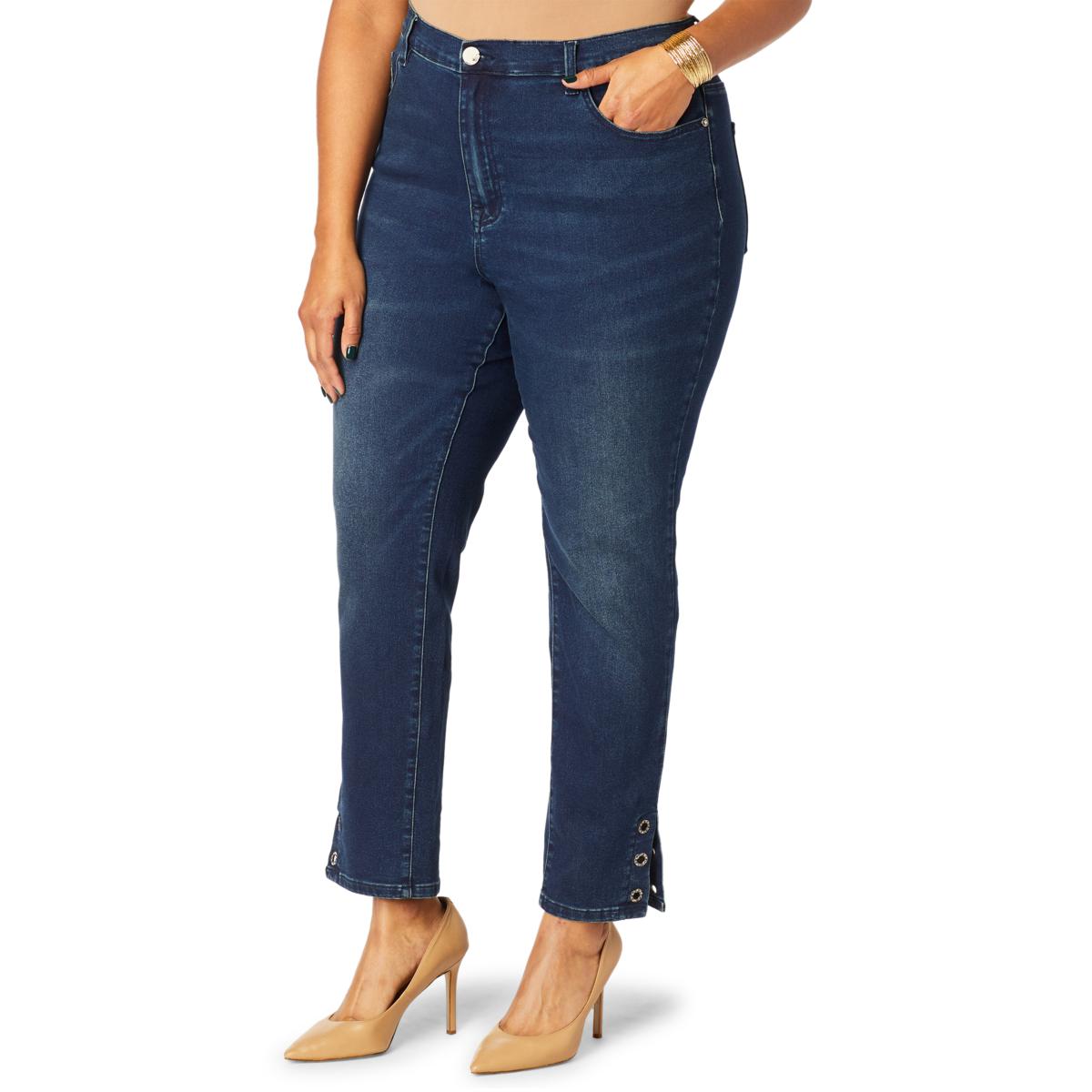 DG2 by Diane Gilman Virtual Stretch Grommet-Hem Skinny Jean - 20295043 ...