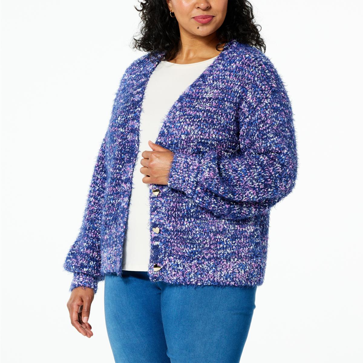 G by Giuliana Confetti Sweater Knit Cardigan 20587013 HSN
