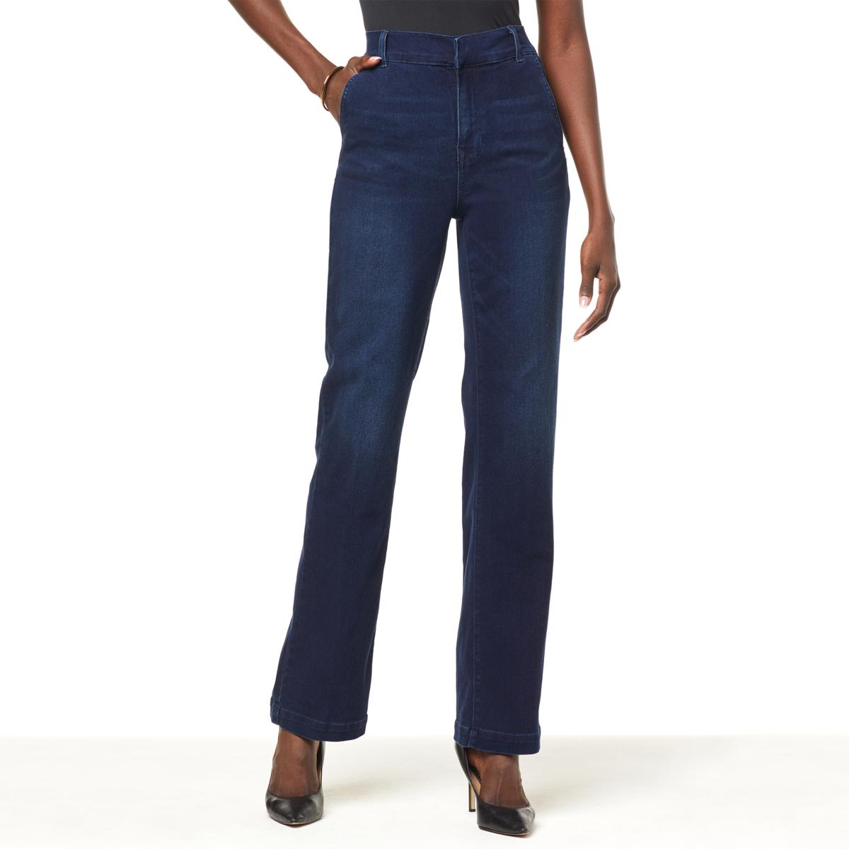 DG2 by Diane Gilman Virtual Stretch Denim WideLeg Trouser Jean
