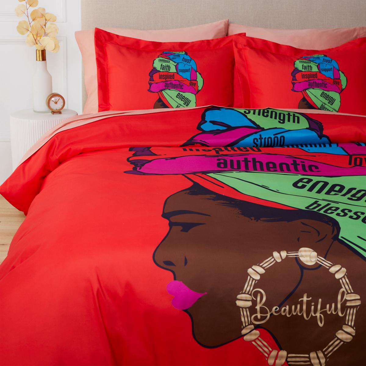 Pardon My Fro 3piece Full/Queen Duvet Cover Set 20668278 HSN