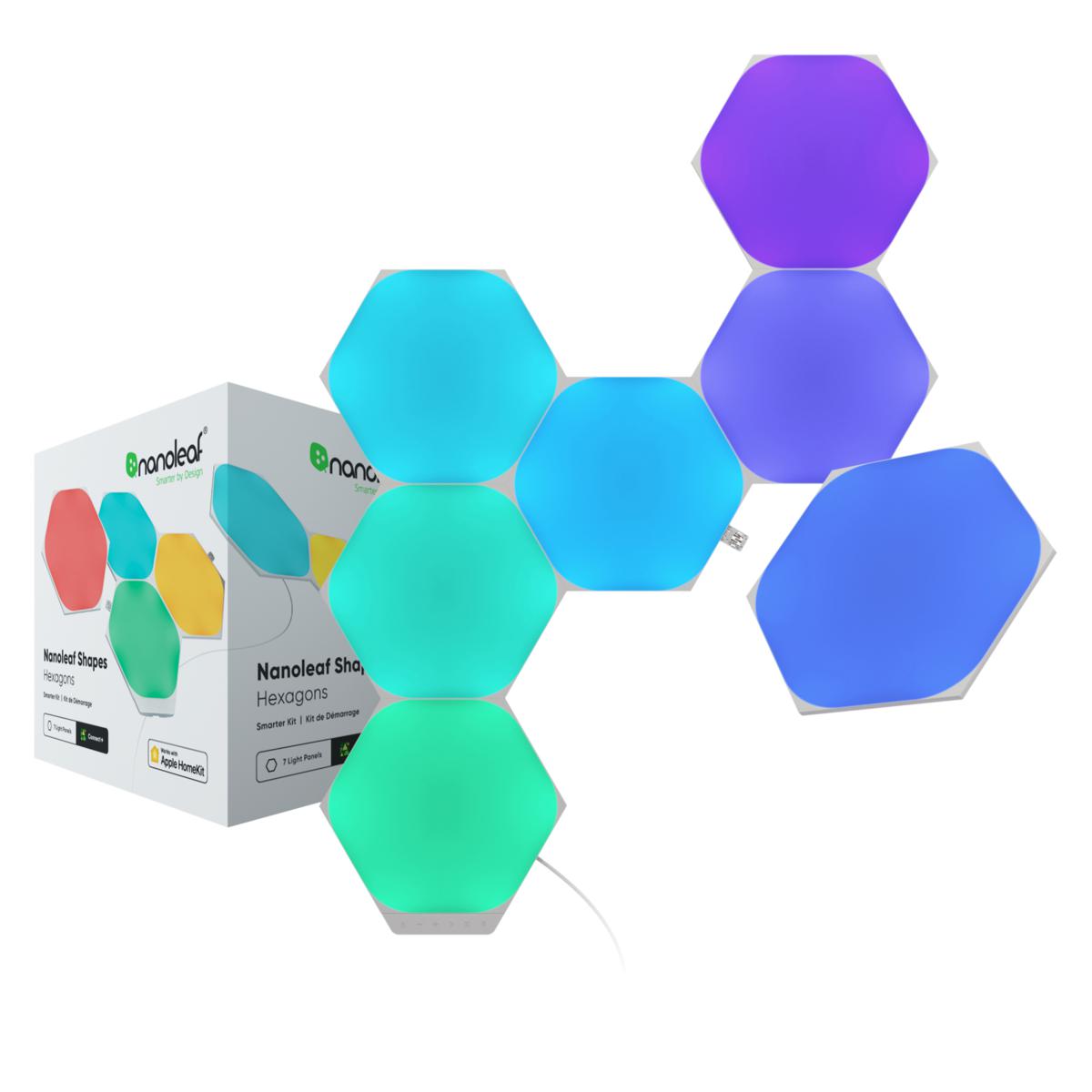 Nanoleaf Shapes Hexagons 7piece Smart LED Light Panels 20694717 HSN