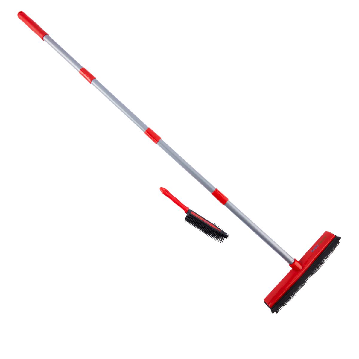 Simply Natural Rubber Broom Set with Hand Brush 20742664 HSN