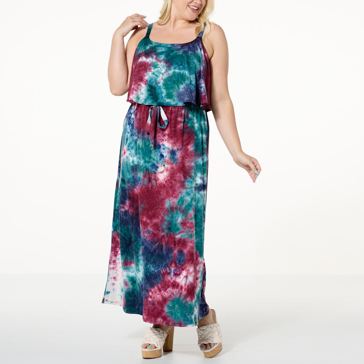 Nina Leonard Sleeveless Popover Top Maxi Dress 20751527 Hsn