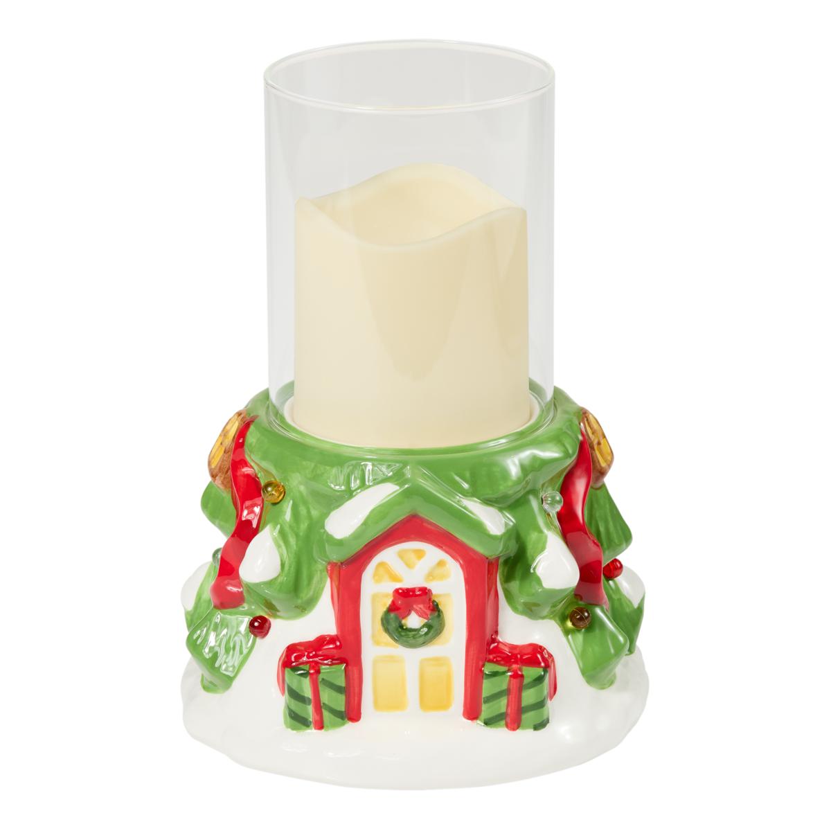 Unmatched LED Festive Tree Candle Holder with Flameless Candle