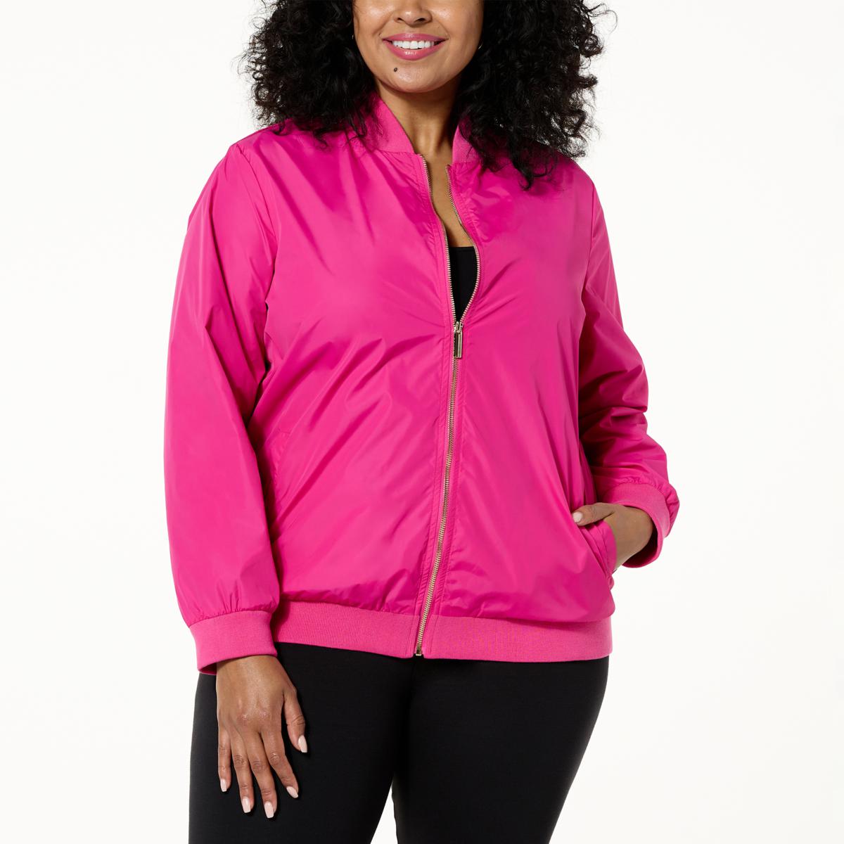 Joy Collection Clean & Chic Performance Bomber Jacket 20777604 HSN