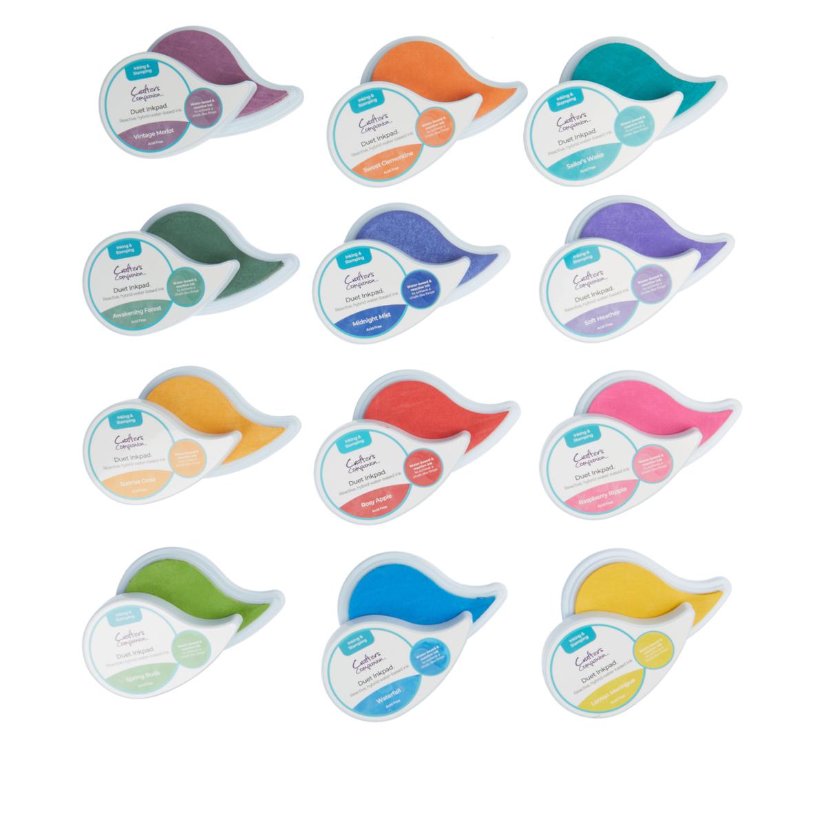 Crafter's Companion Duet Ink Pads Set of 12 20809188 HSN