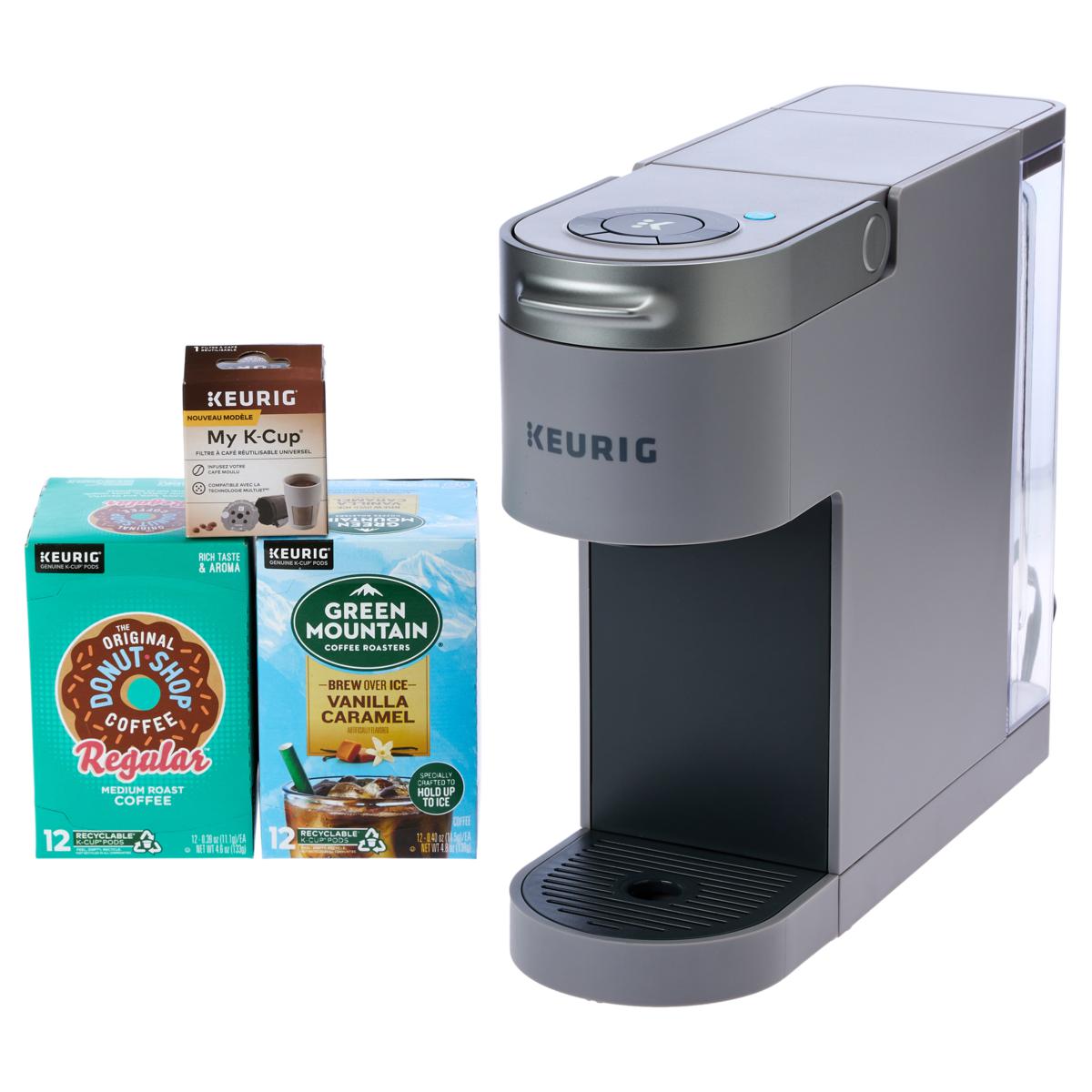 Keurig KSlim Plus ICED Coffee Brewer with 24 KCups and My KCup