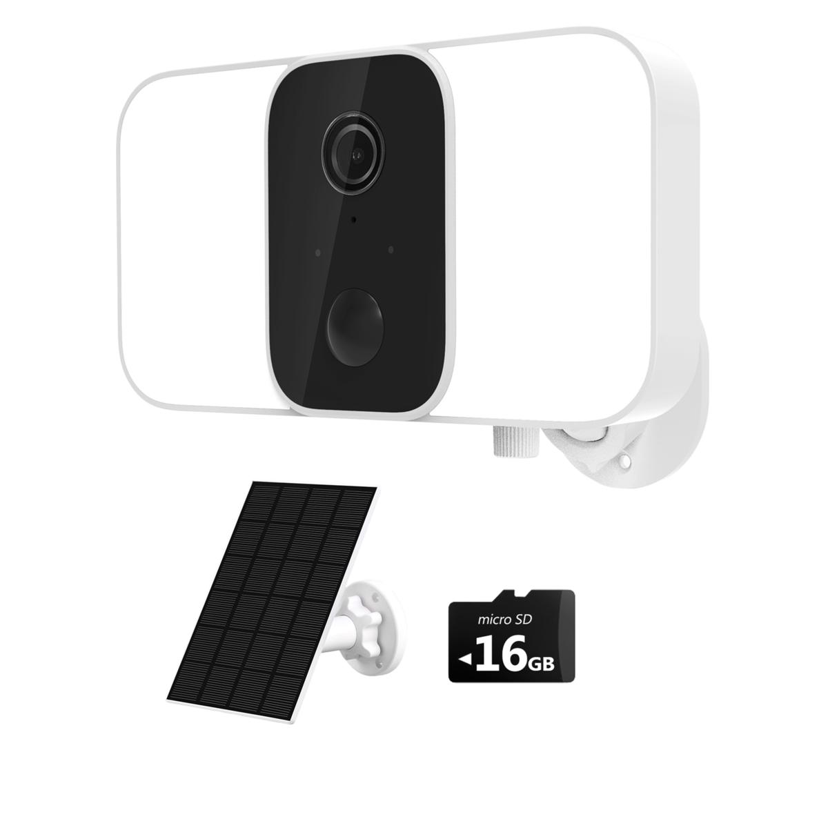 ZEdge Wireless Floodlight 1080P Security Camera with Solar Panel