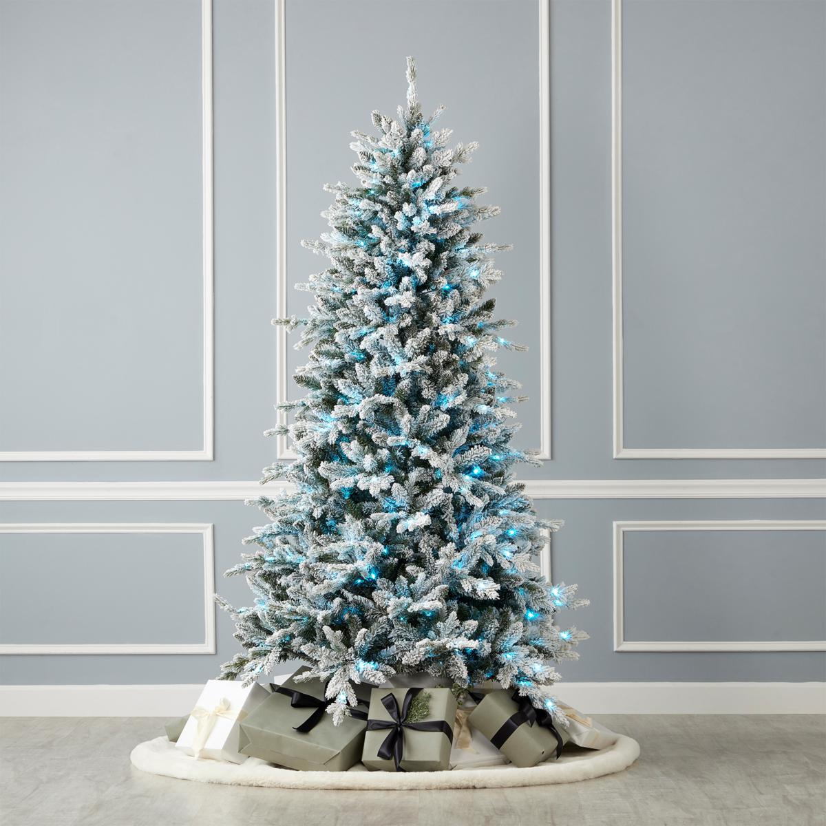 Seasonal LLC 6' Flocked PreLit Bluffton Pine Christmas Tree 20917400