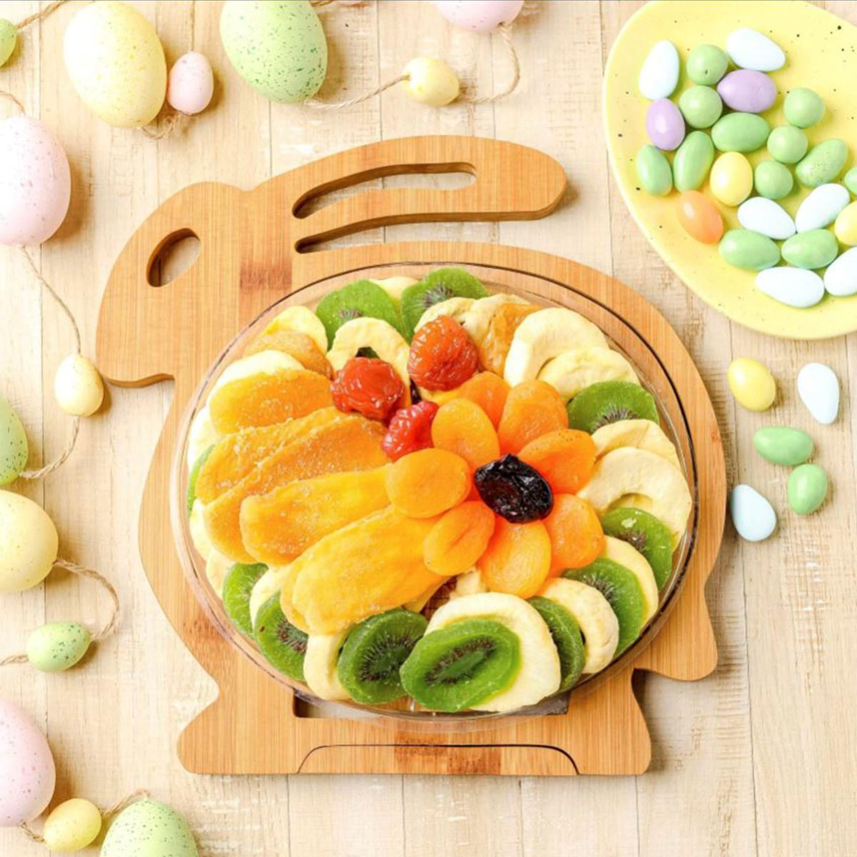 Bonnie and Pop Dried Fruits & Jordan Almonds Bunny Tray 20918117 HSN