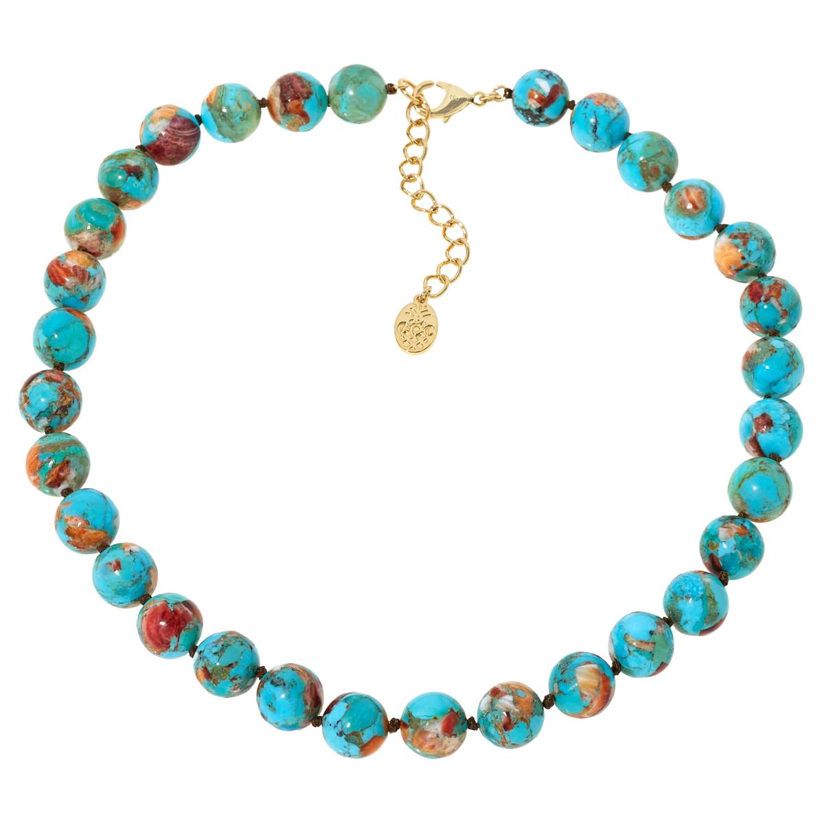 Connie Craig Carroll Jewelry Malone Composite Gem Beaded Necklace