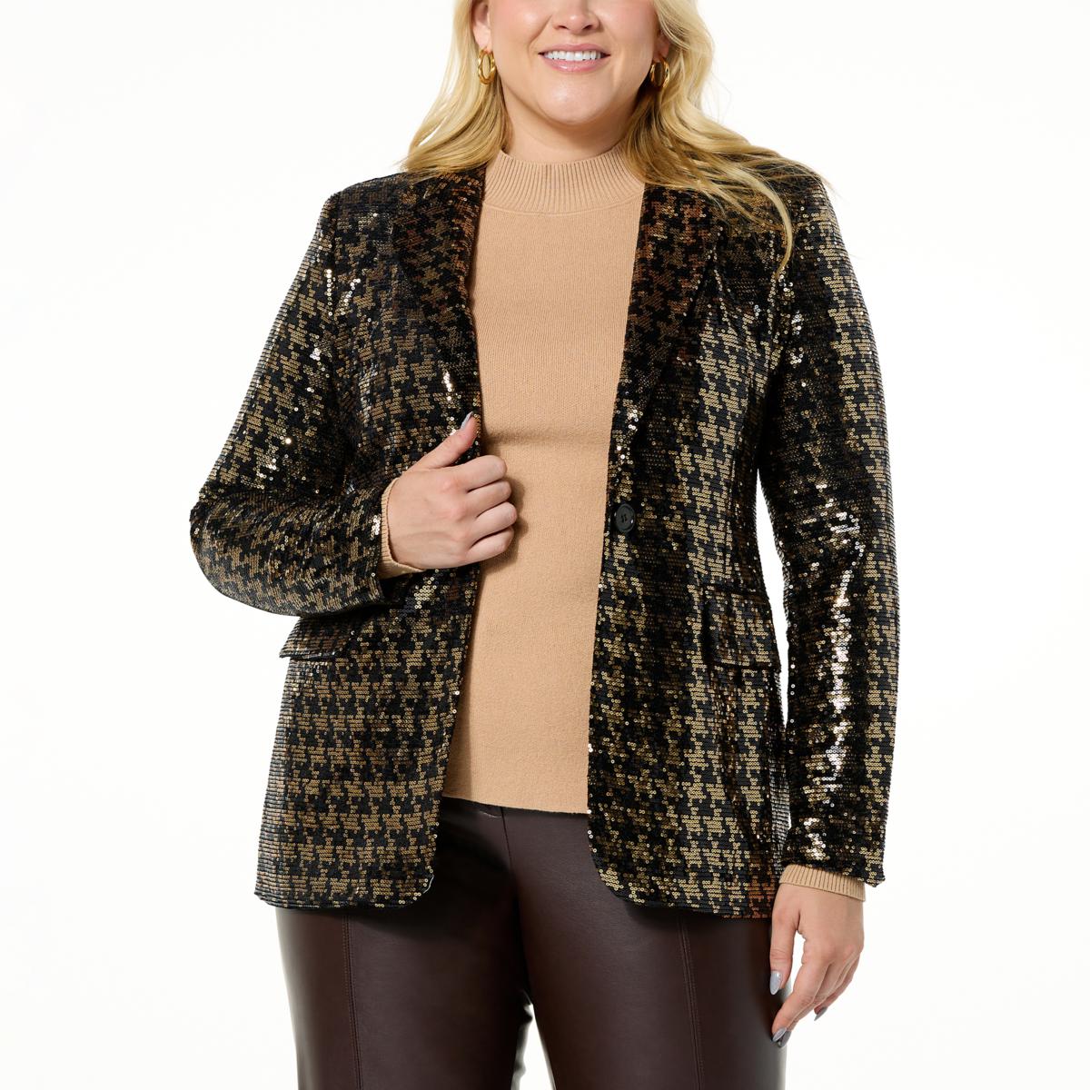 kathy ireland® Fashion 360 Carlyle Sequin Blazer - 20961891 | HSN